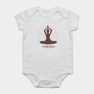 Yoga Serenity: Celebrating Yoga Day Baby Bodysuit